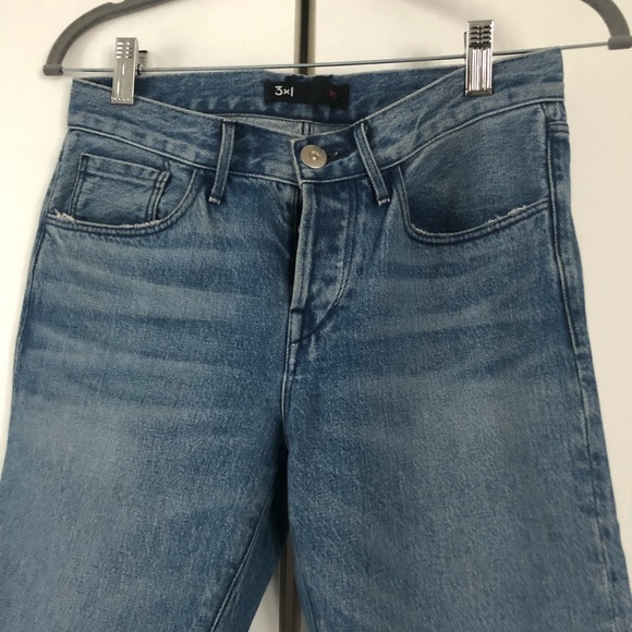 3x1 WM3 Straight Crop Fringe Jeans - Picture 5 of 7